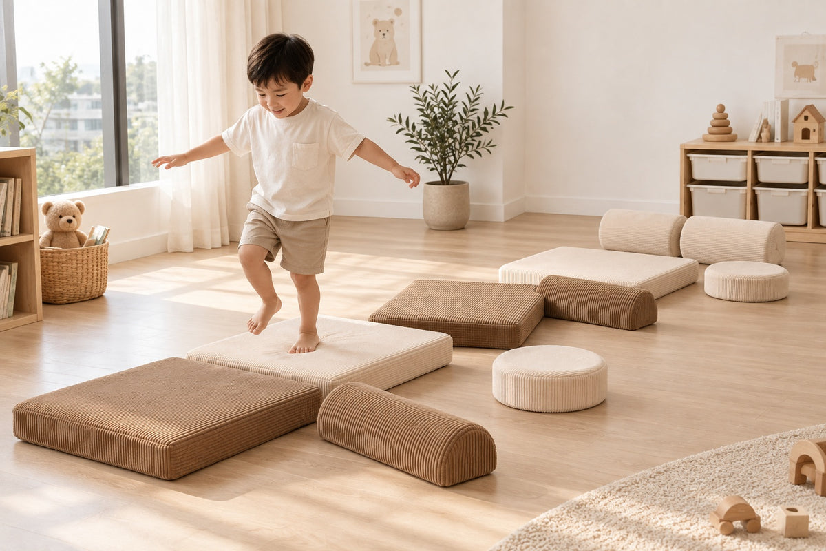 Loaf pieces laid out as a stepping path, design render