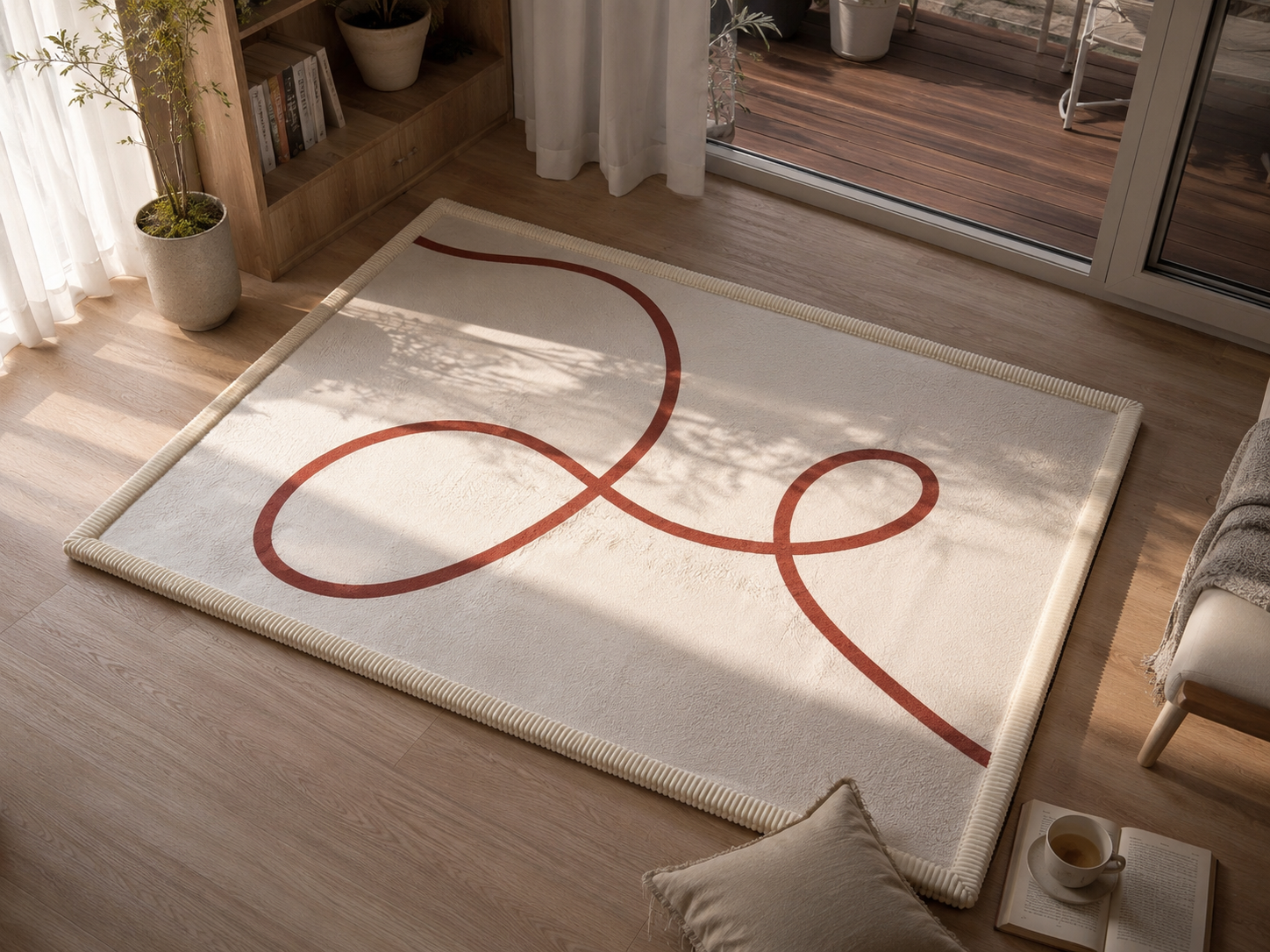 A living room that becomes the playroom